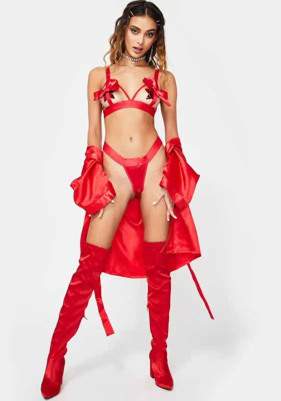 Gift Unwrapped Bralette Set sold by Dolls Kill