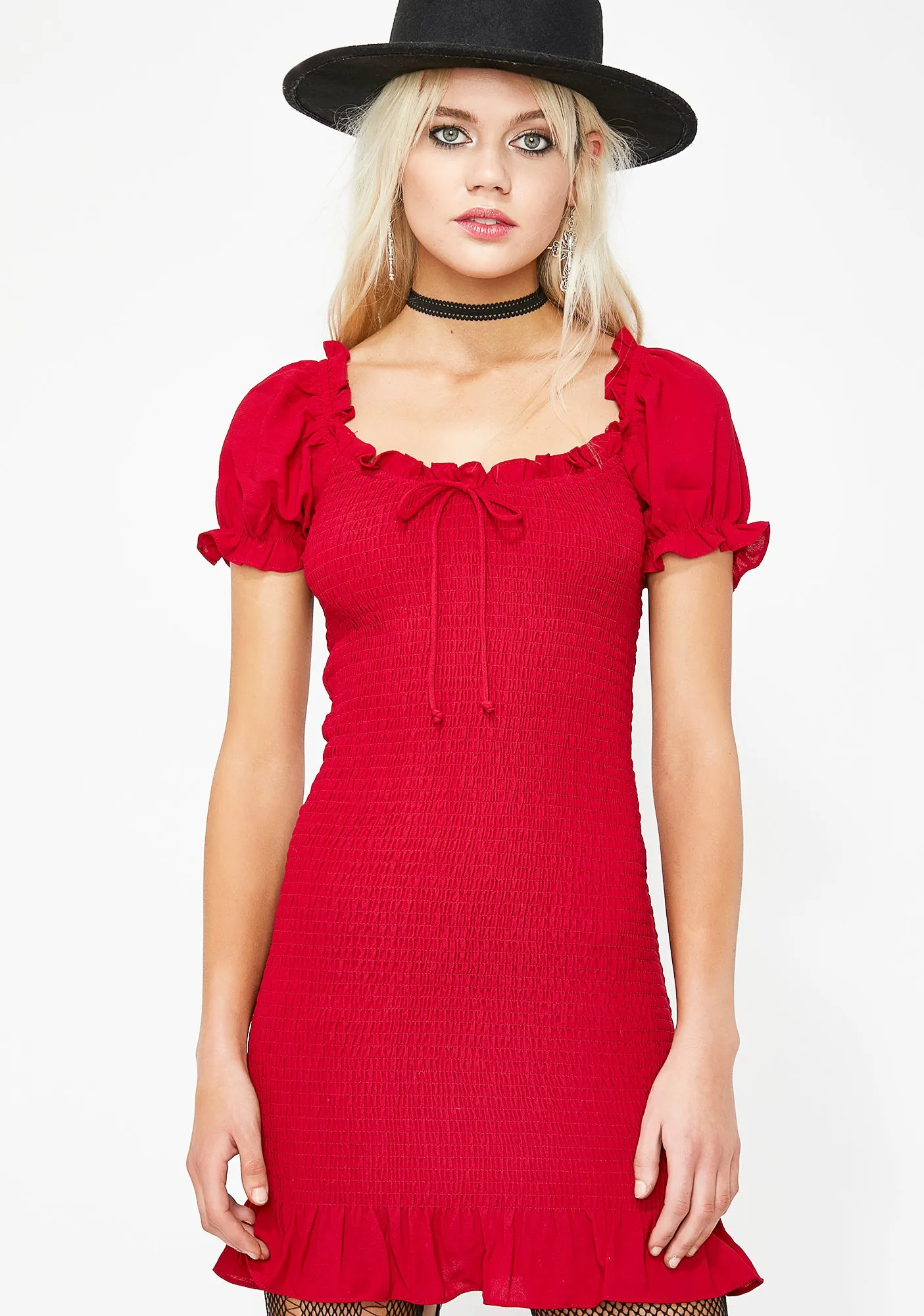 Scarlet Indie Rokker Ruched Dress sold by Dolls Kill