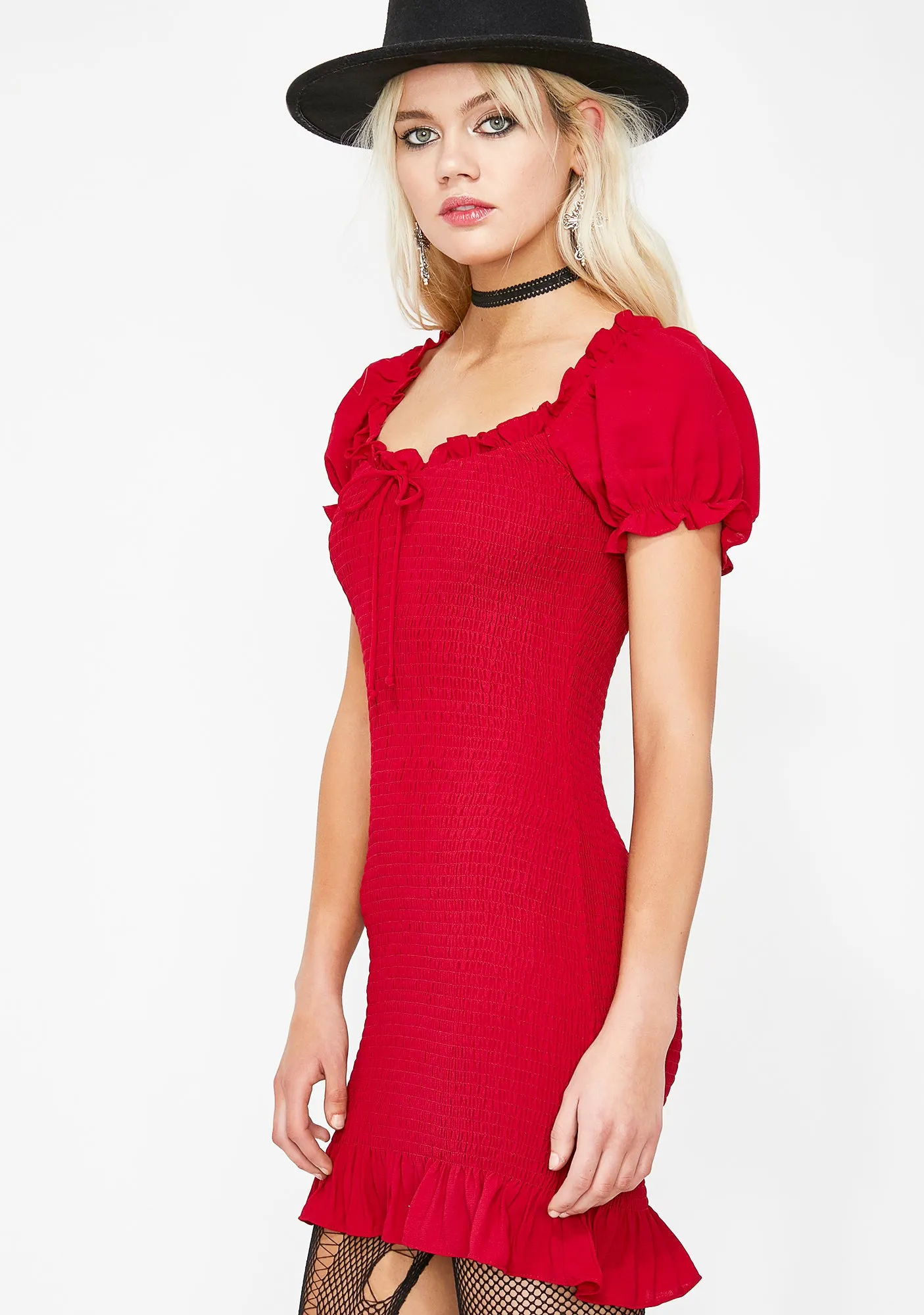 Scarlet Indie Rokker Ruched Dress sold by Dolls Kill product image thumbnail 2