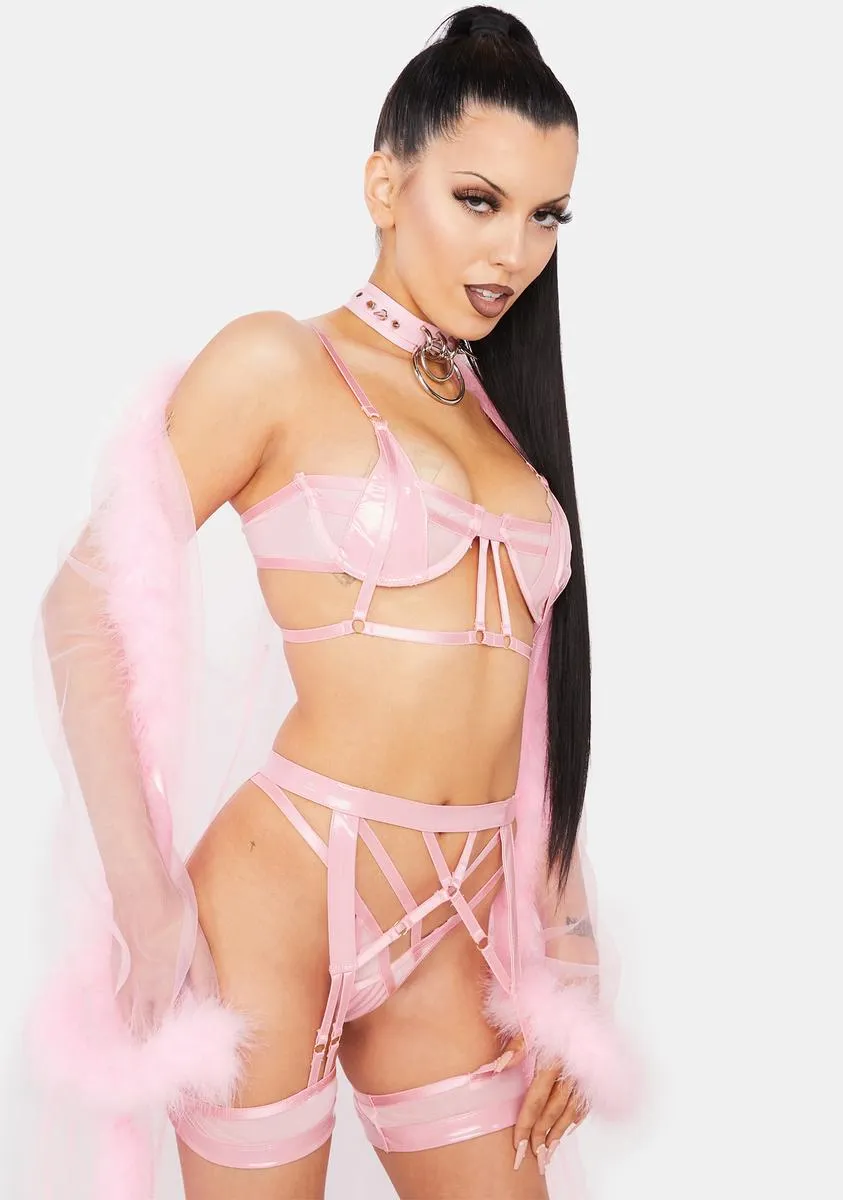 Pink Double The Fun Lingerie Set sold by Dolls Kill product image thumbnail 2