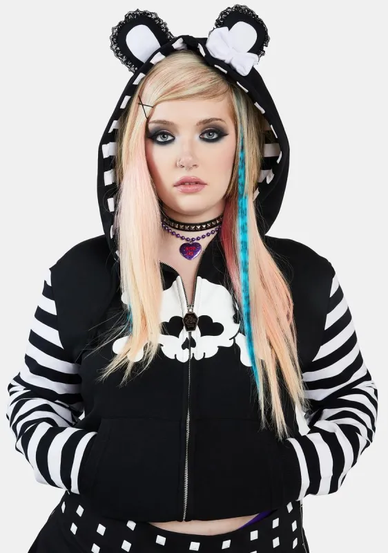 Plus Scene Stealer Striped Hoodie sold by Dolls Kill