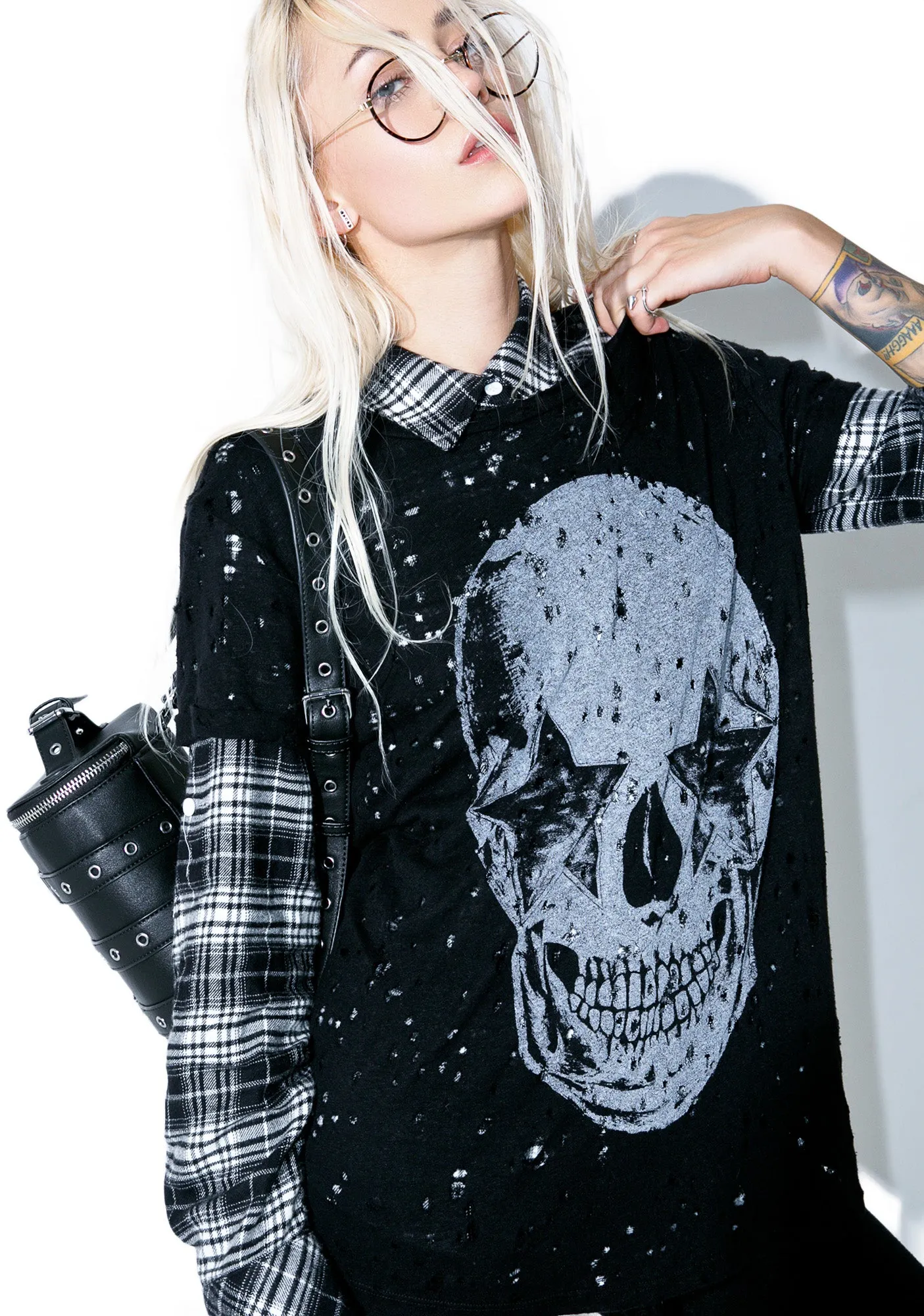 Bess Roll-Up Vintage Tee sold by Dolls Kill product image thumbnail 2