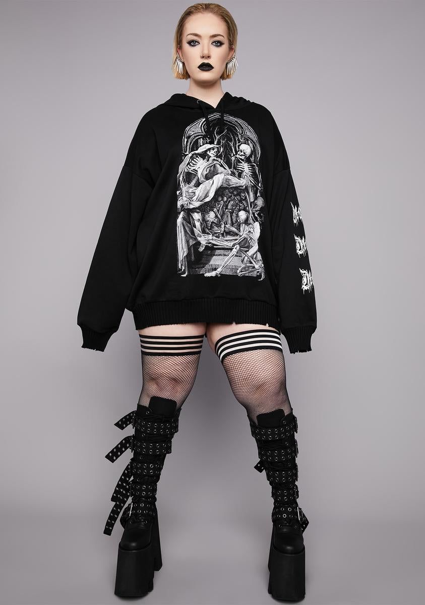 Plus Till Death Graphic Hoodie sold by Dolls Kill product image thumbnail 3