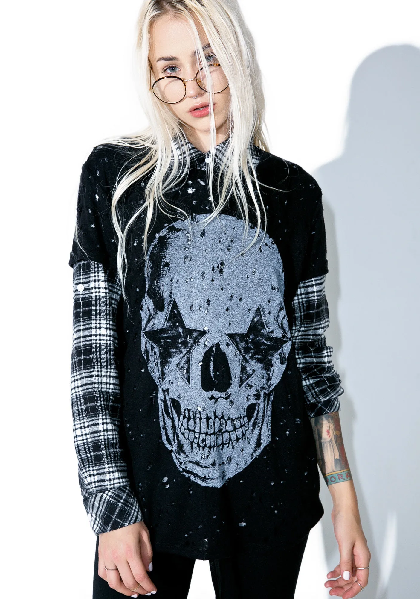 Bess Roll-Up Vintage Tee sold by Dolls Kill product image thumbnail 3