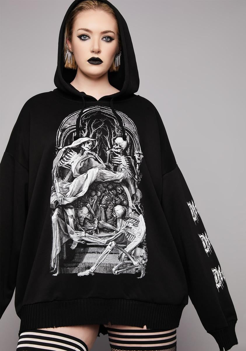 Plus Till Death Graphic Hoodie sold by Dolls Kill