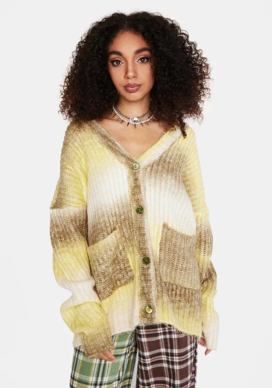 Green Celeste Knit Cardigan made by For Love And Lemons
