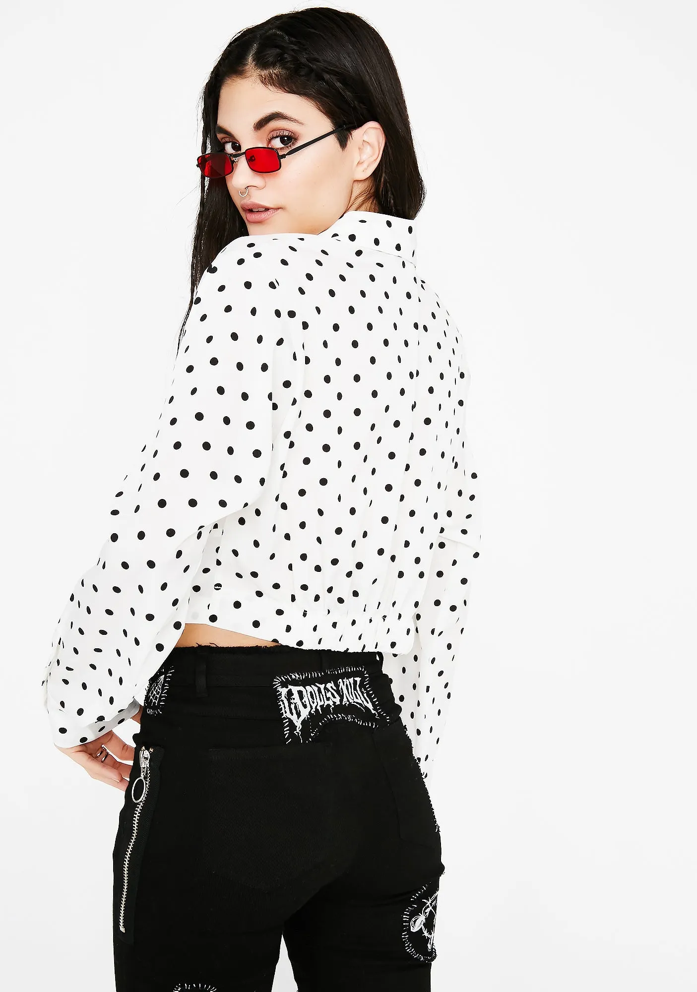 No Patience Polka Dot Top sold by Dolls Kill product image thumbnail 4