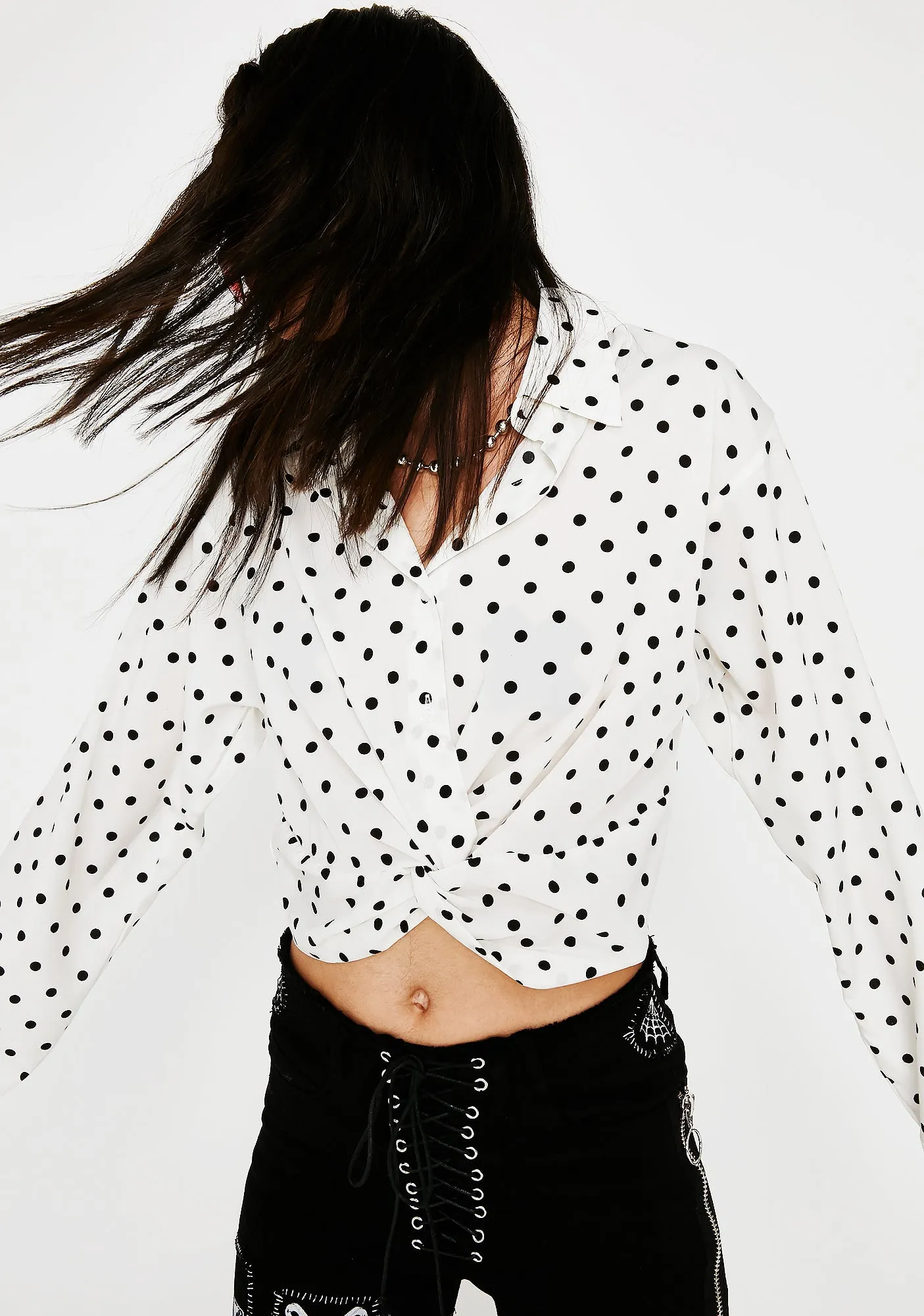 No Patience Polka Dot Top sold by Dolls Kill product image thumbnail 2