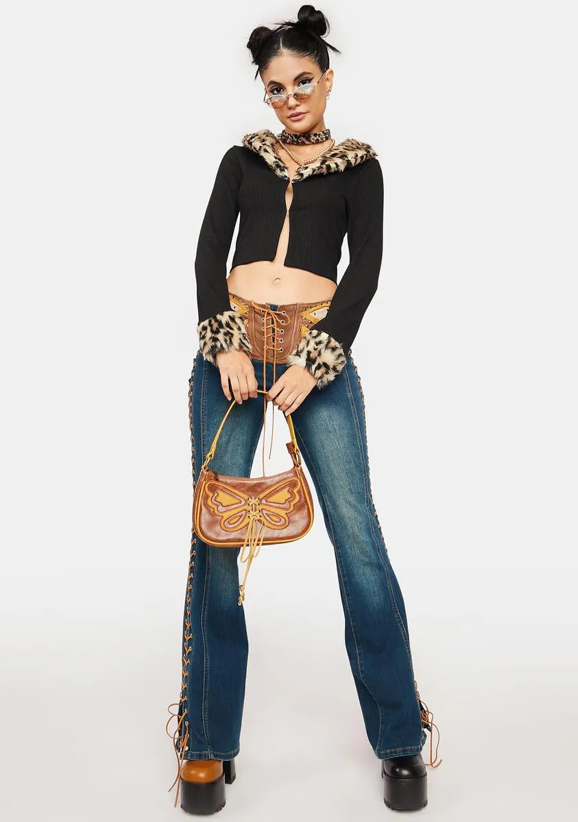 Leopard Fur Trim Cardigan sold by Dolls Kill product image thumbnail 3