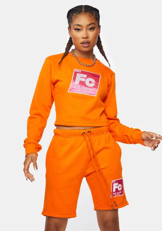 Orange Shorts Set made by Dolls Kill