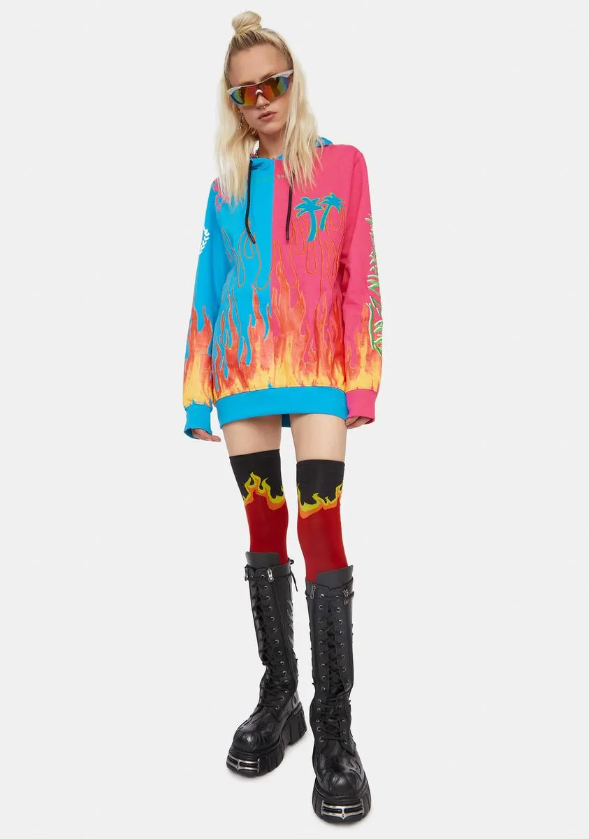 Split Flame Hoodie sold by Dolls Kill product image thumbnail 3