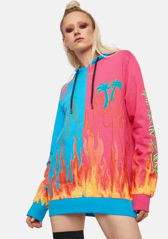 Split Flame Hoodie made by Reason