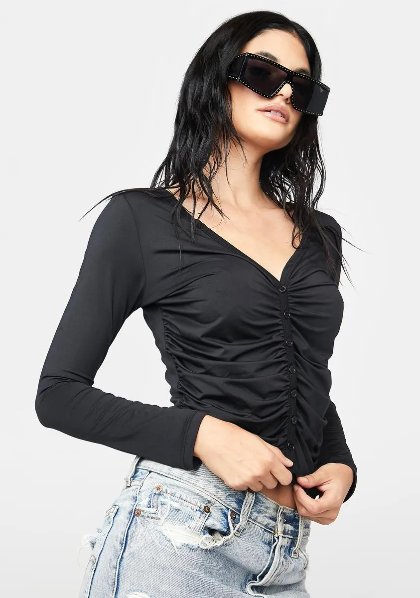A Bit Tender Long Sleeve Crop Top sold by Dolls Kill product image thumbnail 2