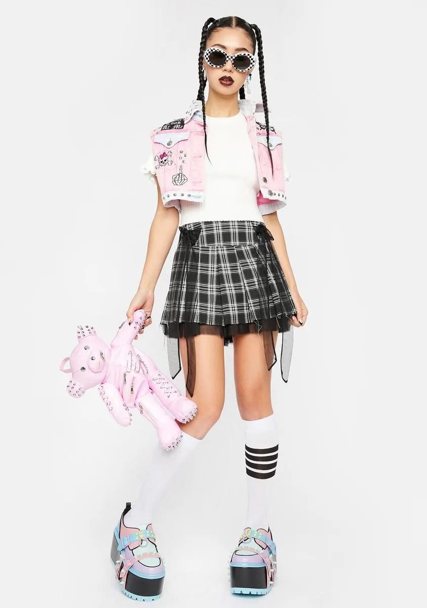 White Rib True Knit Crop Jersey sold by Dolls Kill product image thumbnail 3