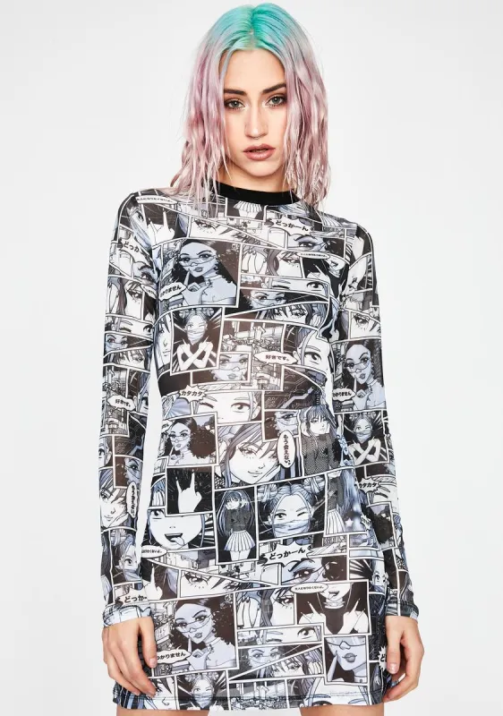 Misfit Memoirs Mesh Dress made by Current Mood