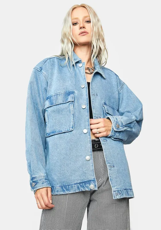 Light Indigo Morrison Denim Jacket made by Obey