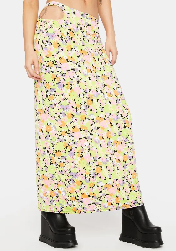 Spring Daisy Anjeli Midi Skirt made by AFRM