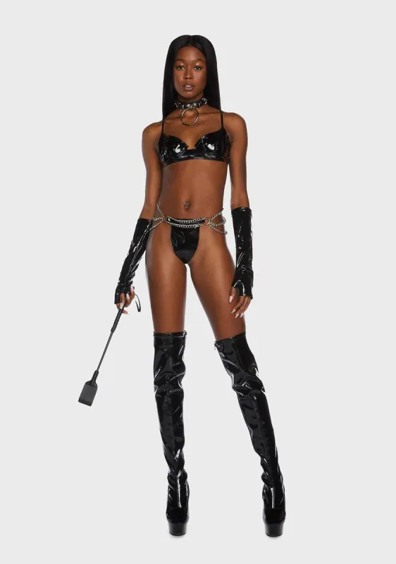 Chain Smokin' Vinyl Panty made by Dolls Kill