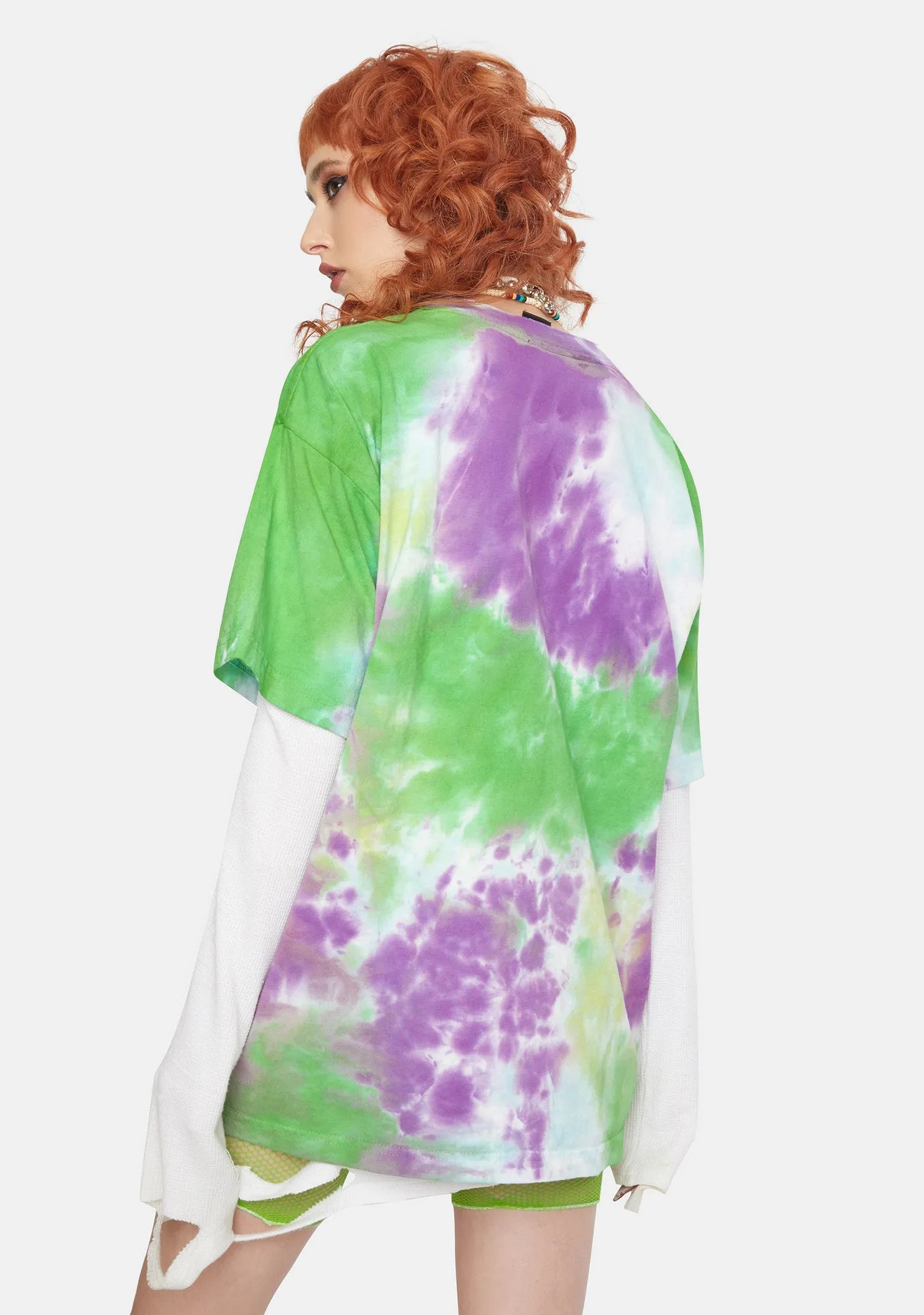 In Bloom Tie Dye Graphic Tee sold by Dolls Kill product image thumbnail 3