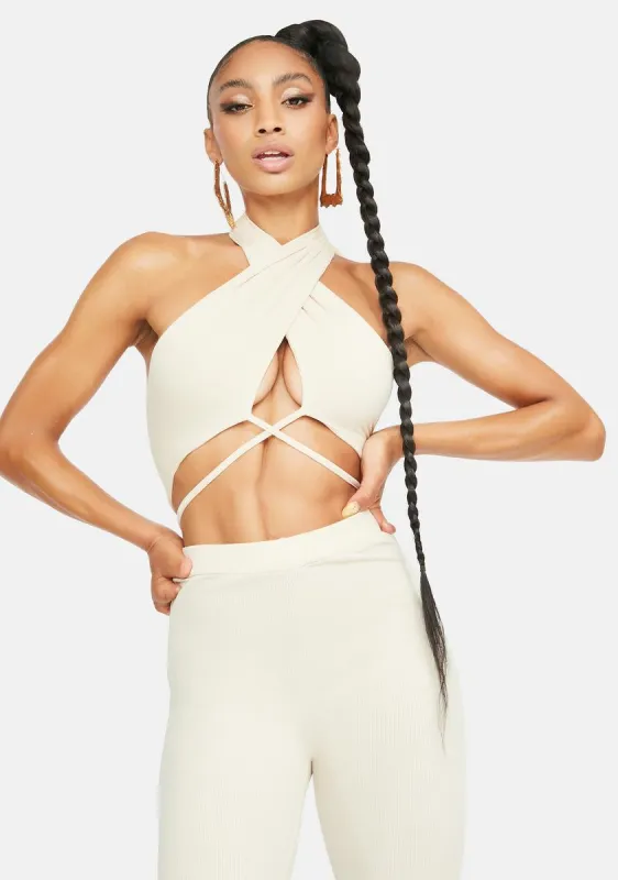 Off The Handle Wrap Halter Set sold by Dolls Kill