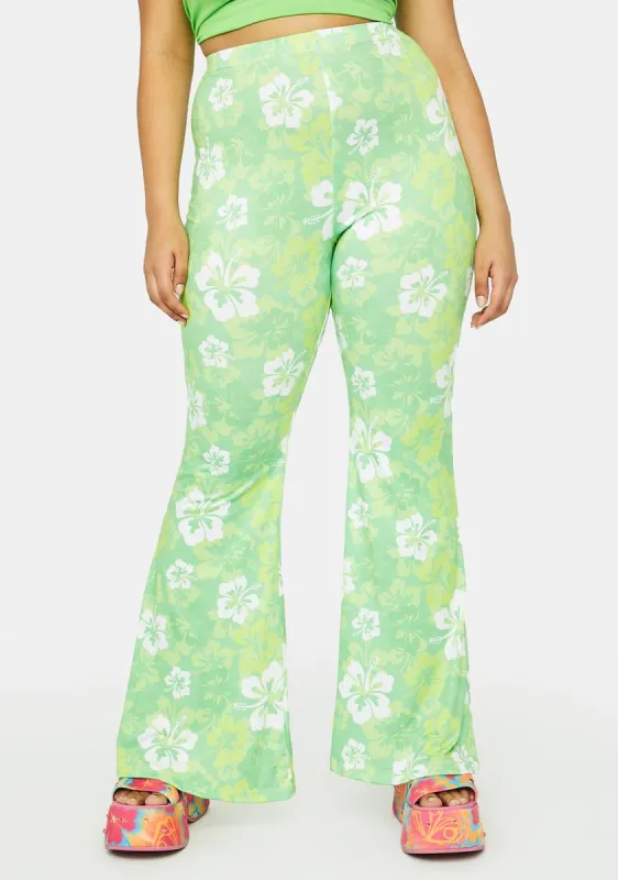 Plus Lush Aloha State Flare Pants sold by Dolls Kill