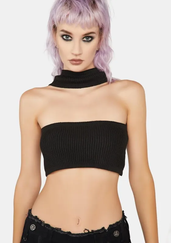 Little Miss Attitude Ribbed Tube Top sold by Dolls Kill