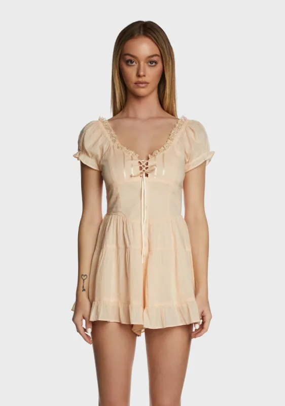 Lily Lace Romper sold by Dolls Kill