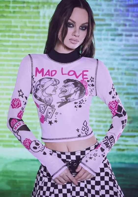 Mad For Each Other Mesh Top sold by Dolls Kill