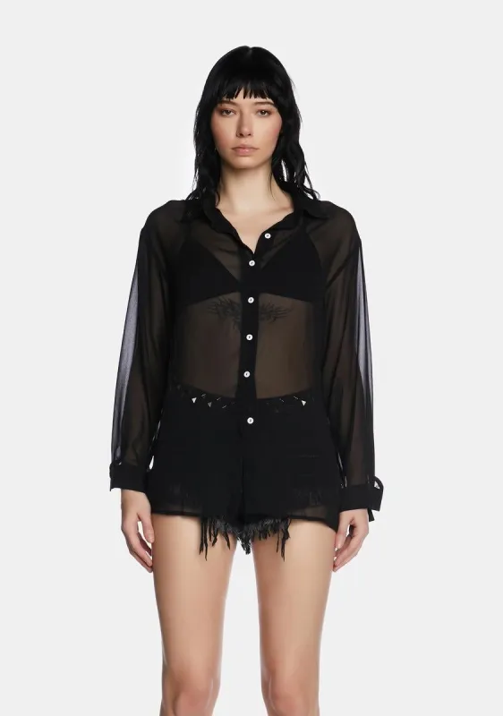 Dancing For Keeps Sheer Blouse sold by Dolls Kill