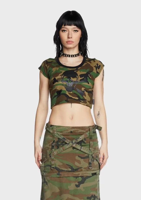 Super Skull Crop Tee sold by Dolls Kill