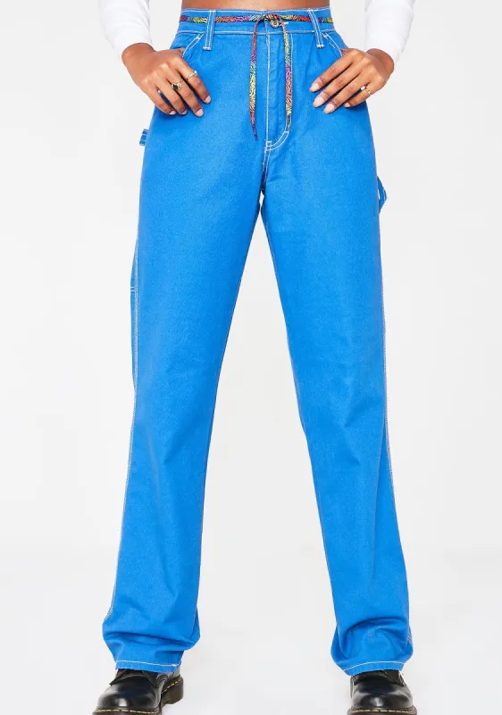 High Rise Relaxed Fit Carpenter Pants sold by Dolls Kill