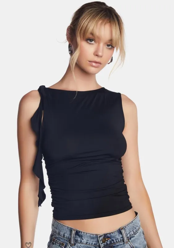 Licorice Rendezvous Crop Top sold by Dolls Kill