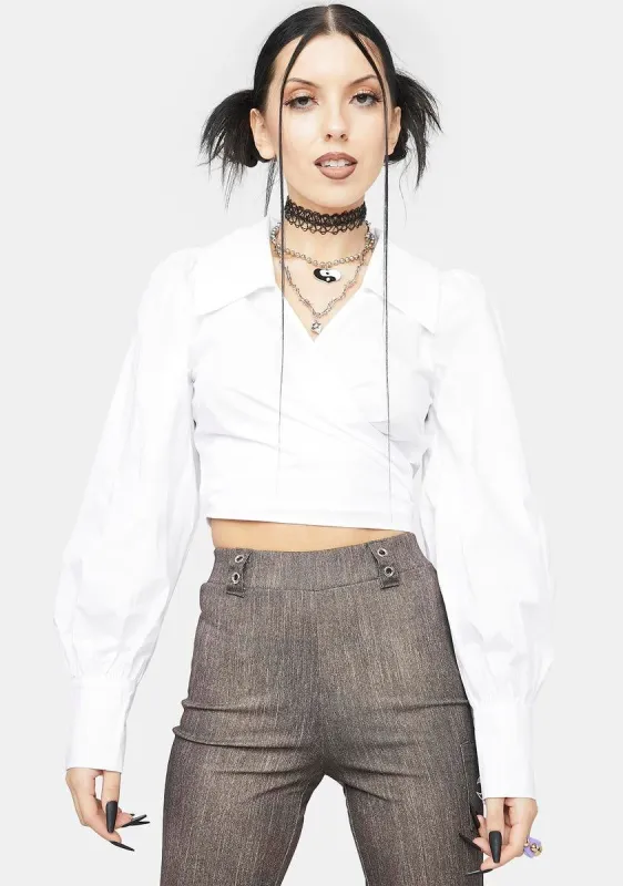 Jump For My Love Wrap Top sold by Dolls Kill
