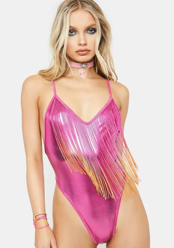 Lady Yuma Dance Fringe Bodysuit sold by Dolls Kill