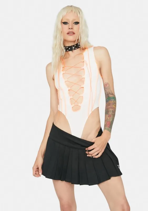 Get What U Give Contrast Stitch Bodysuit sold by Dolls Kill
