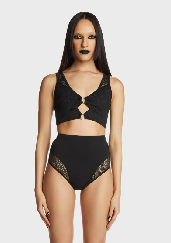 Black Widow Bikini Top sold by Dolls Kill