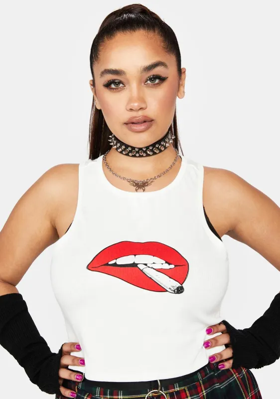 Plus Rolled And Ready Graphic Tank sold by Dolls Kill