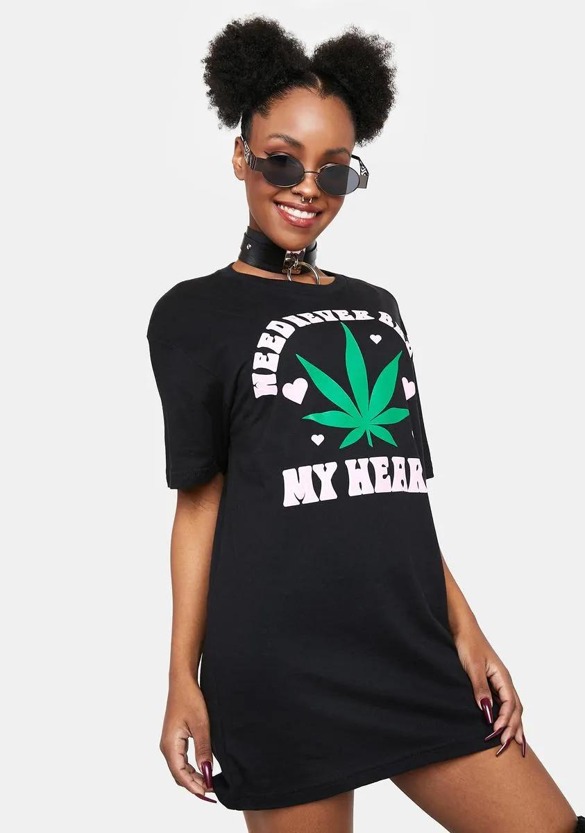 Weed Never Broke My Heart Graphic Tee sold by Dolls Kill product image thumbnail 2