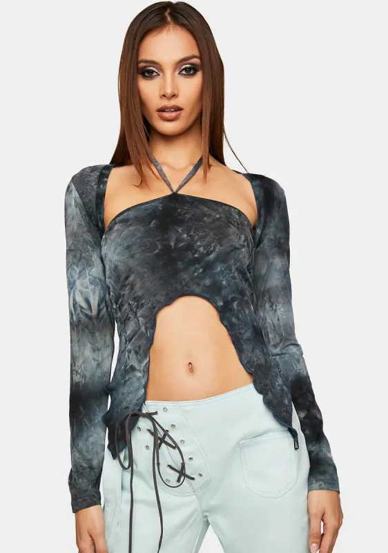 Thunder Storm Halter Top sold by Dolls Kill