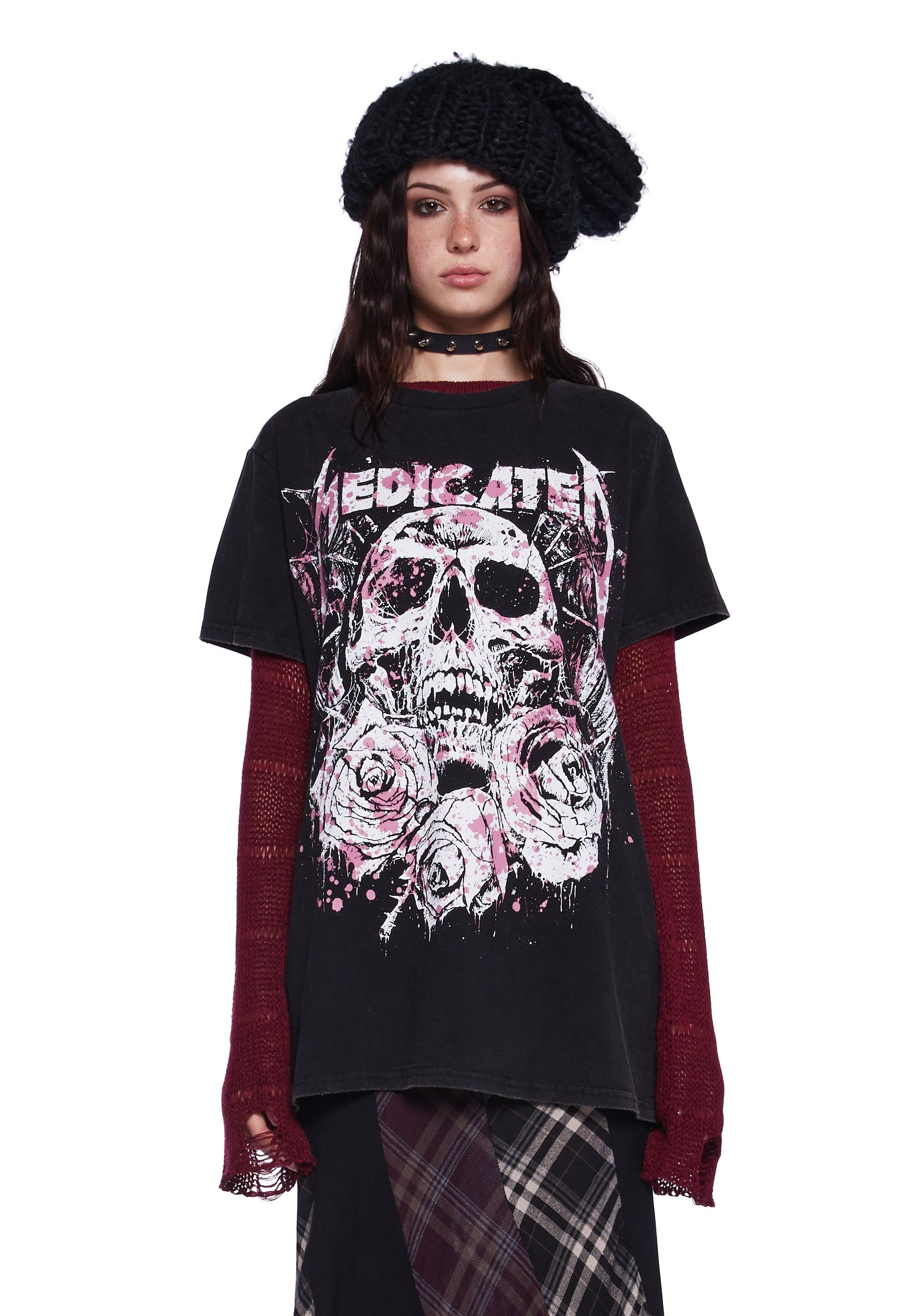 Grim Delight Oversized Tee sold by Dolls Kill