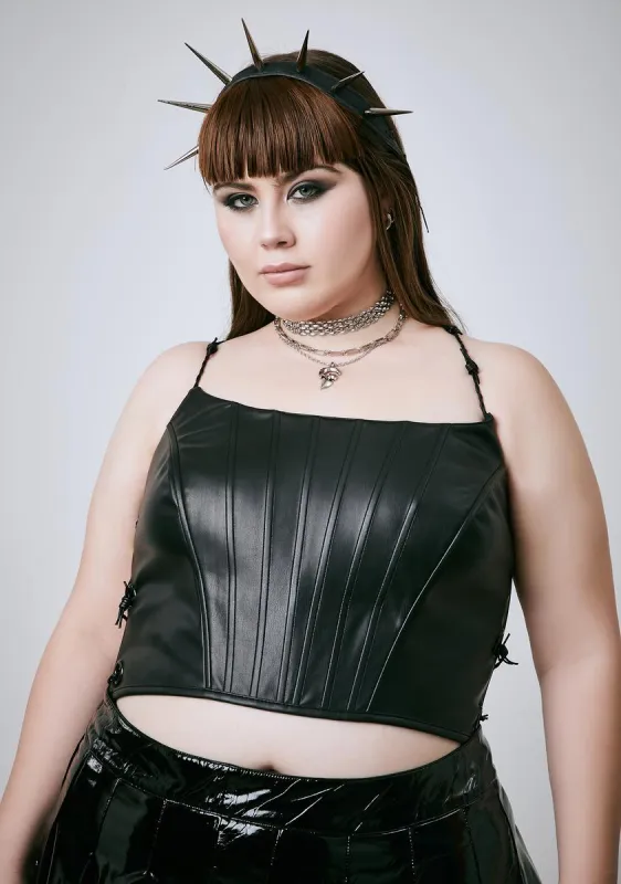 She's Piercing Through Corset Top sold by Dolls Kill