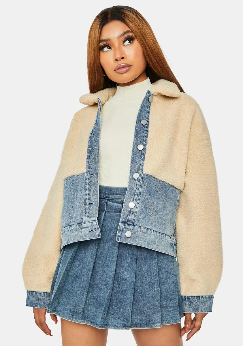 Glad You Came Around Sherpa Jacket sold by Dolls Kill