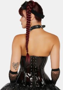 Lavish Black Clear Curvy Underbust Waist Cincher Corset sold by Dolls Kill