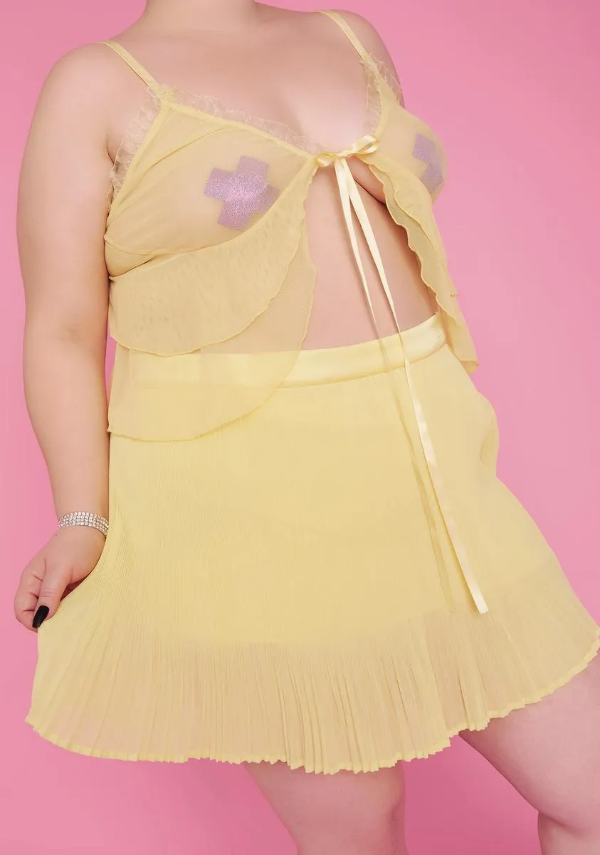 Her Honeymoon Avenue Chiffon Skirt sold by Dolls Kill