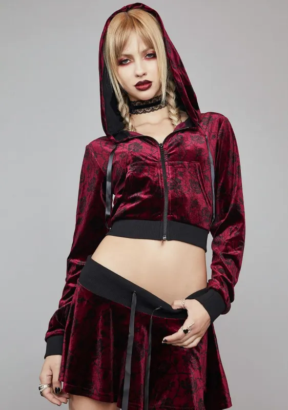 Heaven’s Outcasts Velour Hoodie sold by Dolls Kill