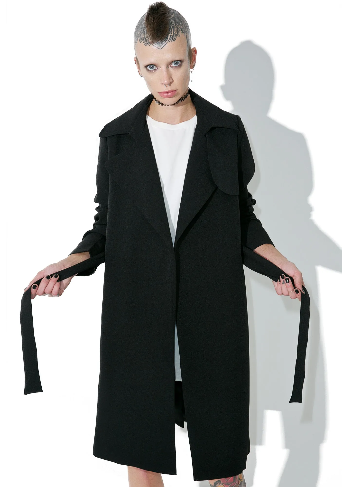 Darkness On My Mind Trench Coat sold by Dolls Kill product image thumbnail 5