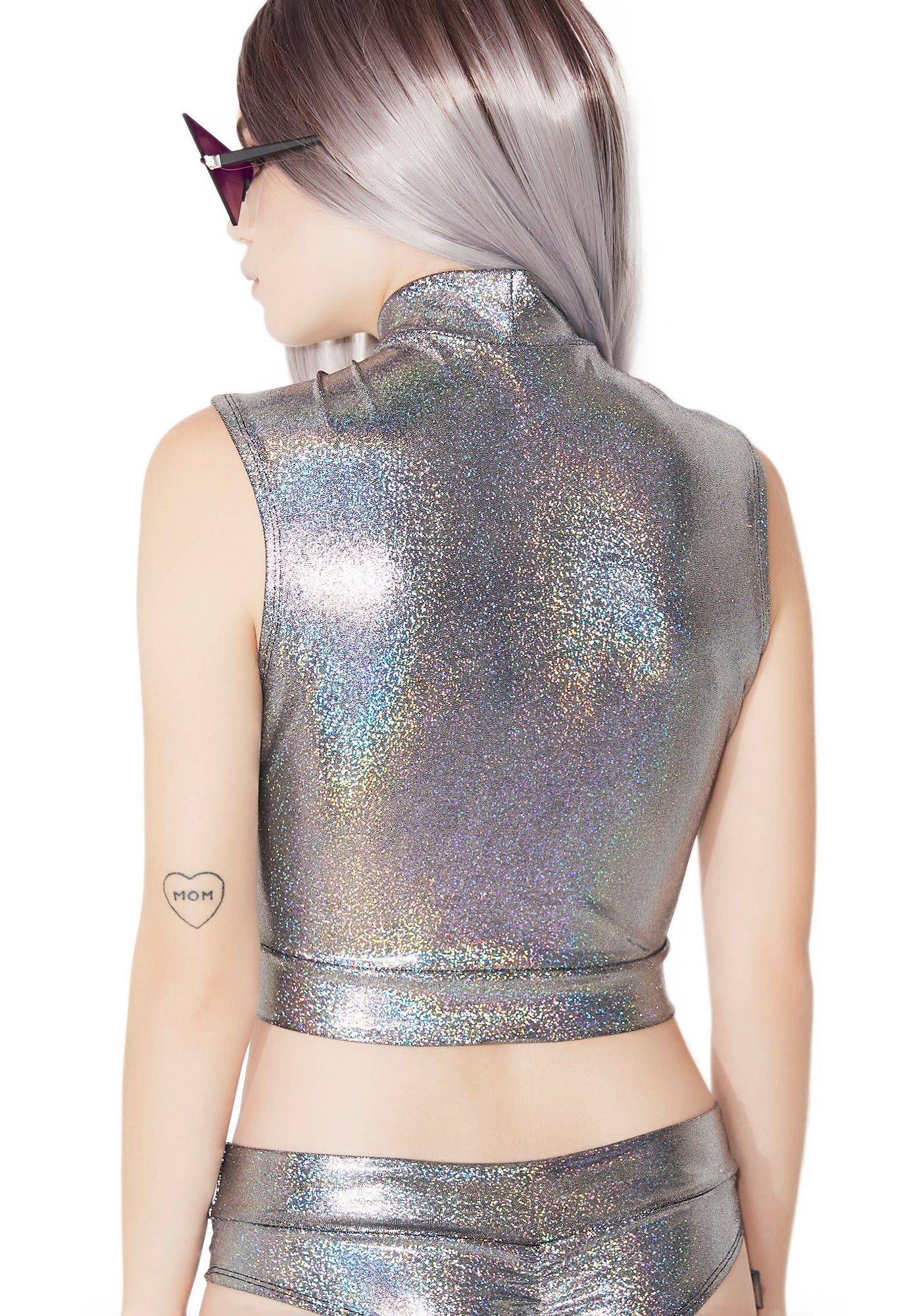 Total Eclipse Cutout Crop Top sold by Dolls Kill product image thumbnail 4