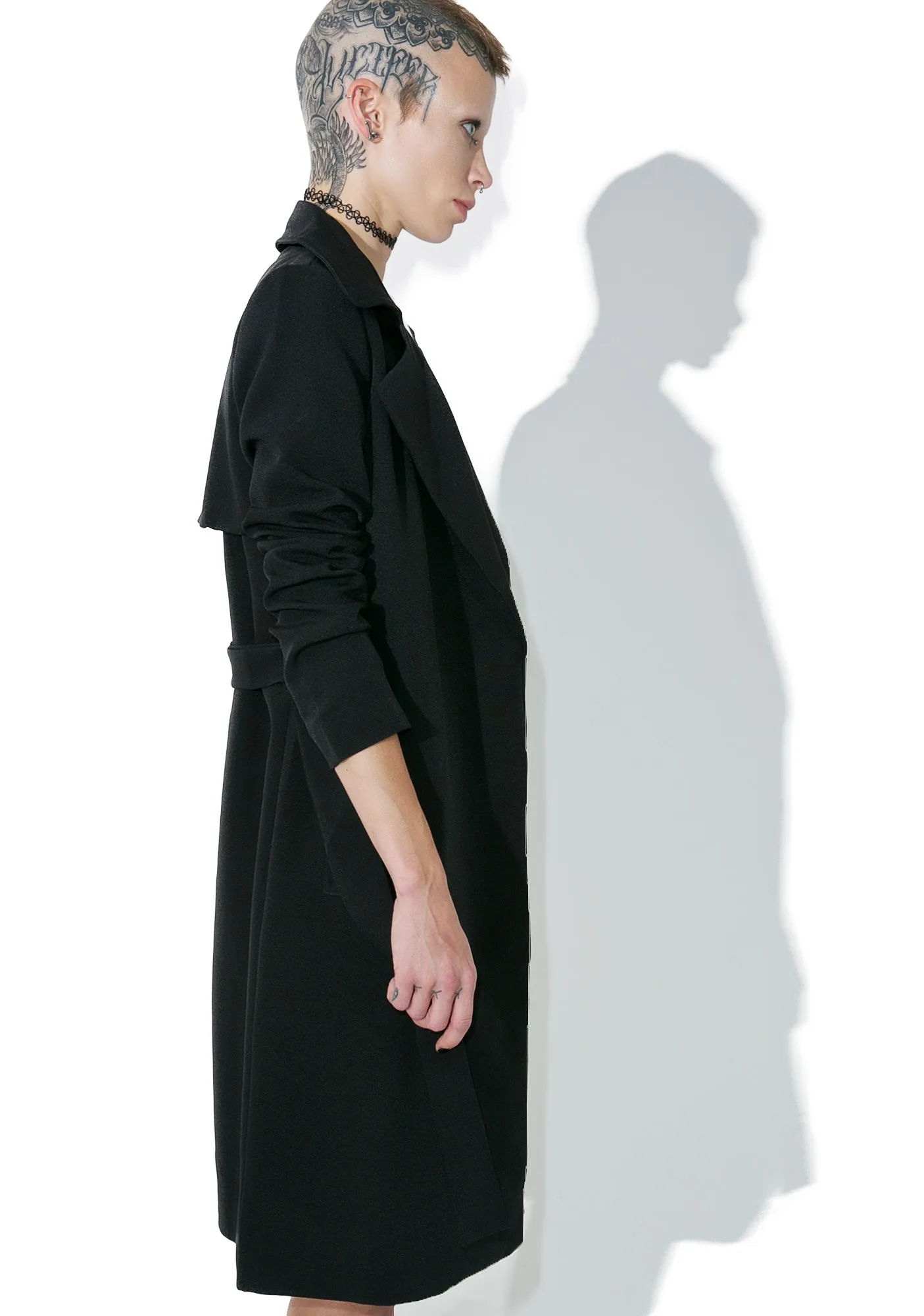 Darkness On My Mind Trench Coat sold by Dolls Kill product image thumbnail 3