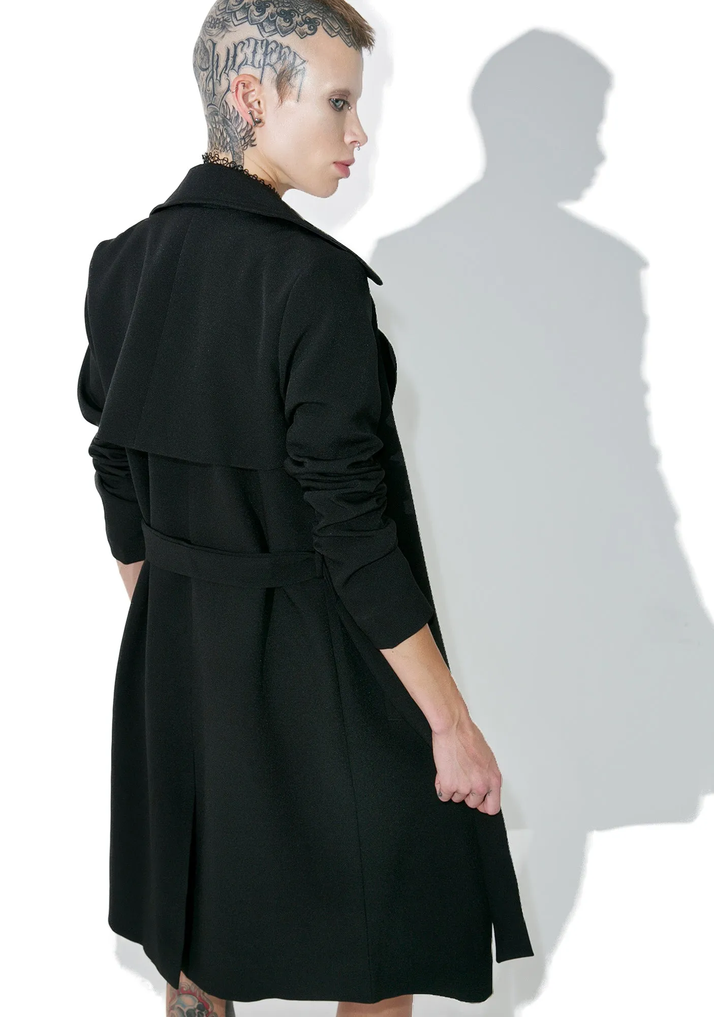 Darkness On My Mind Trench Coat sold by Dolls Kill product image thumbnail 4