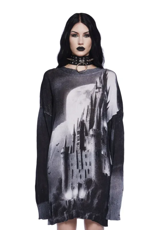 Frightful Fantasy Knit Sweater sold by Dolls Kill